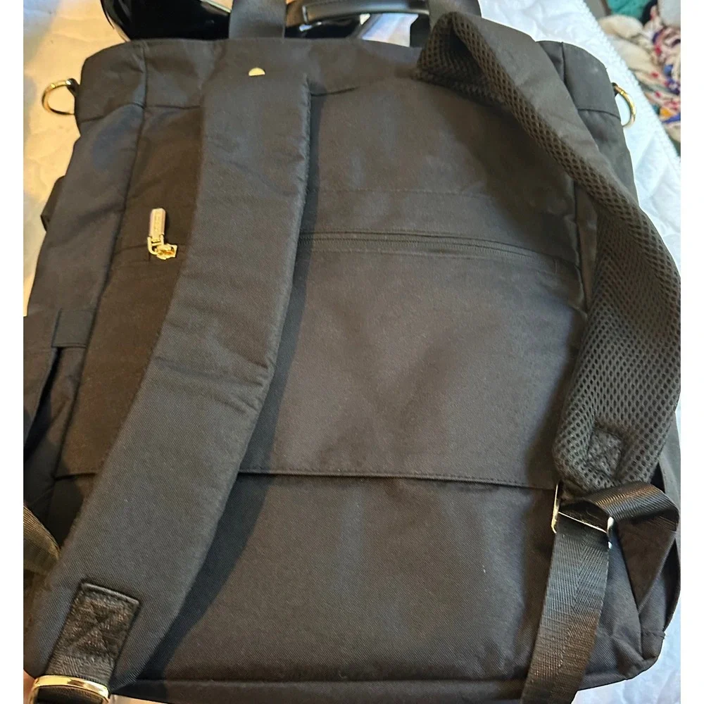 Lovevook Laptop Backpack Women Black Cream USB Charging Port Travel School Bag